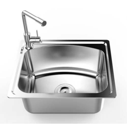 Chậu rửa chén Sơn Hà S50D - Bồn rửa bát inox 500x420 mm 1 hộc - Tuấn Đức