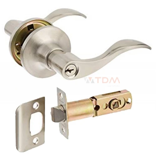Khóa tròn tay gạt Yale VL6542 US15 màu bạc cửa phòng vệ sinh - Tuấn Đức