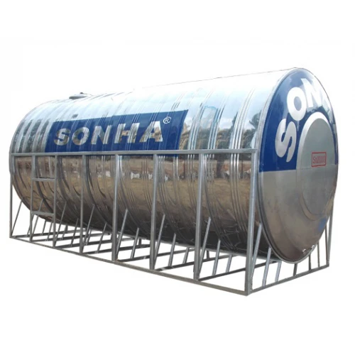 Bồn Nước Sơn Hà Inox 10000L ngang SUS 304 Ø 1,7m - Bình chứa Sơn Hà 10000 lít