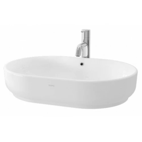 Chậu rửa mặt lavabo TOTO LW896JW/F đặt bàn đá 620 x 430 mm - Tuấn Đức