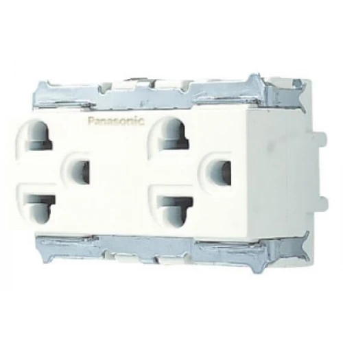 Ổ cắm đôi Panasonic WNG159237W dòng Full Color có dây nối đất - Tuấn Đức