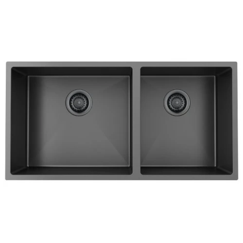 Chậu rửa chén bát Hafele HS21-SSN2S90 567.96.310 inox 304 2 hộc màu đen - Tuấn Đức