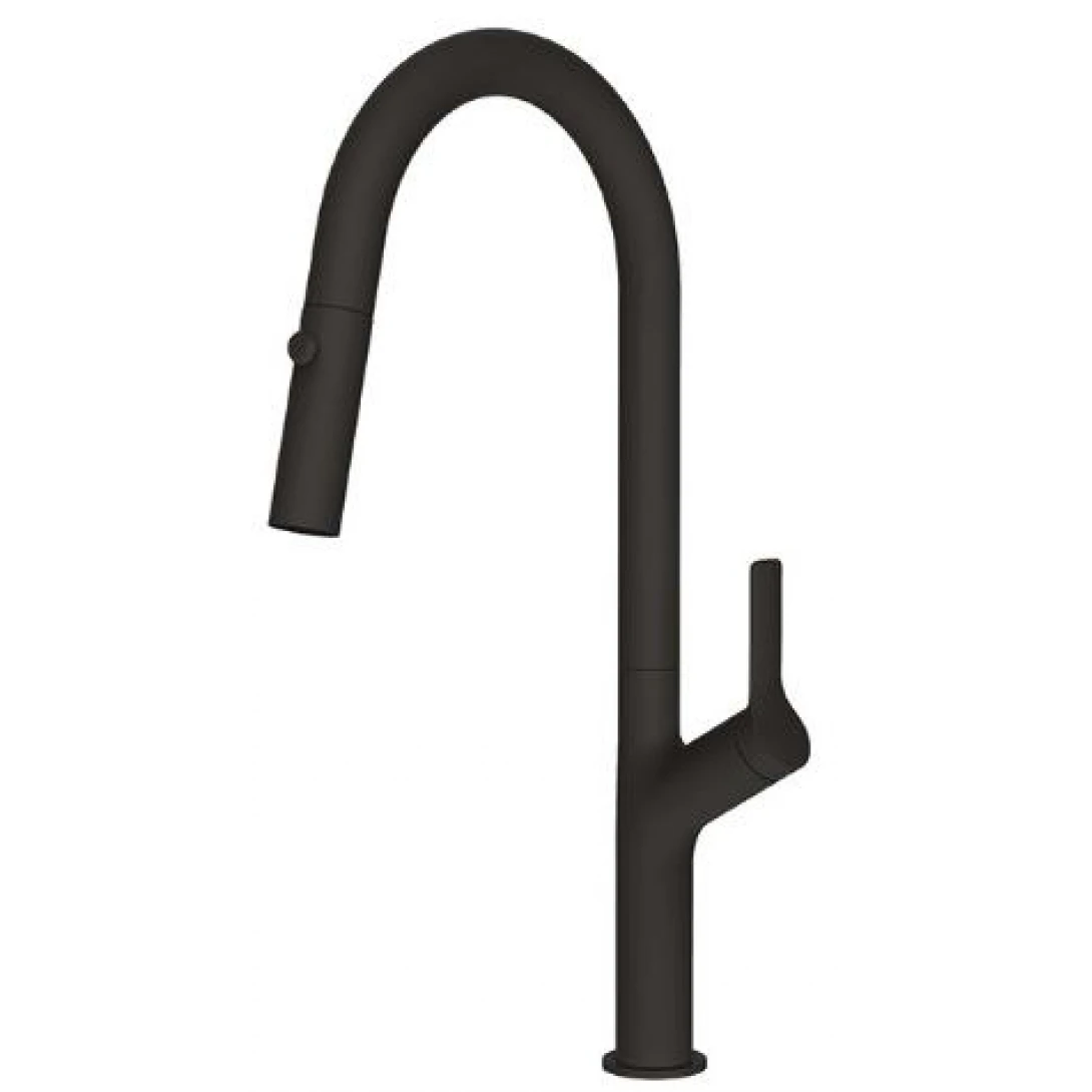 Vòi Rửa Chén Bát Hafele HT25-SH1F449 570.85.044 Nóng Lạnh Rút Dây Màu Đen