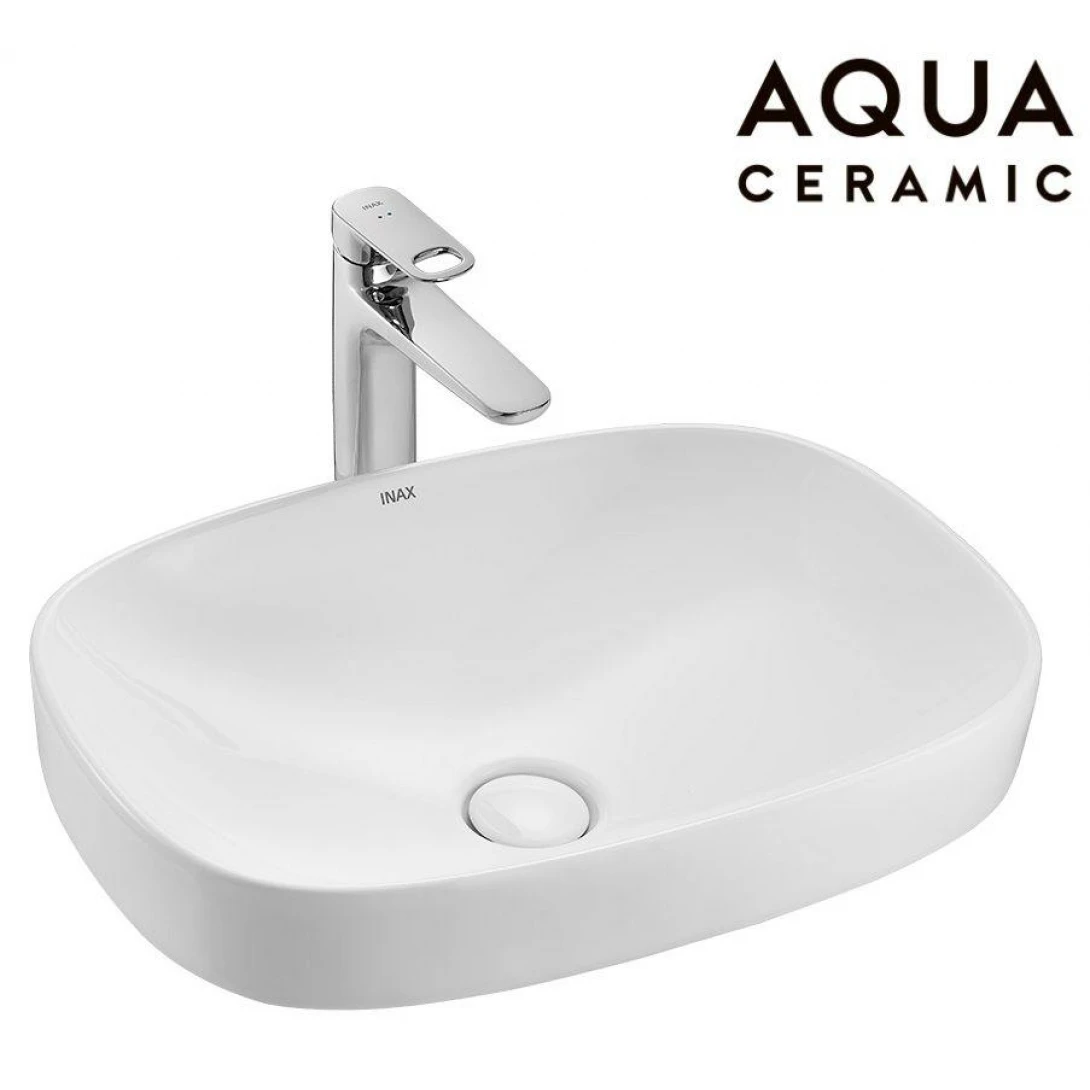 Chậu Rửa Lavabo Inax AL-642V (AL642V) Đặt Bàn AquaCeramic Chậu Lavabo
