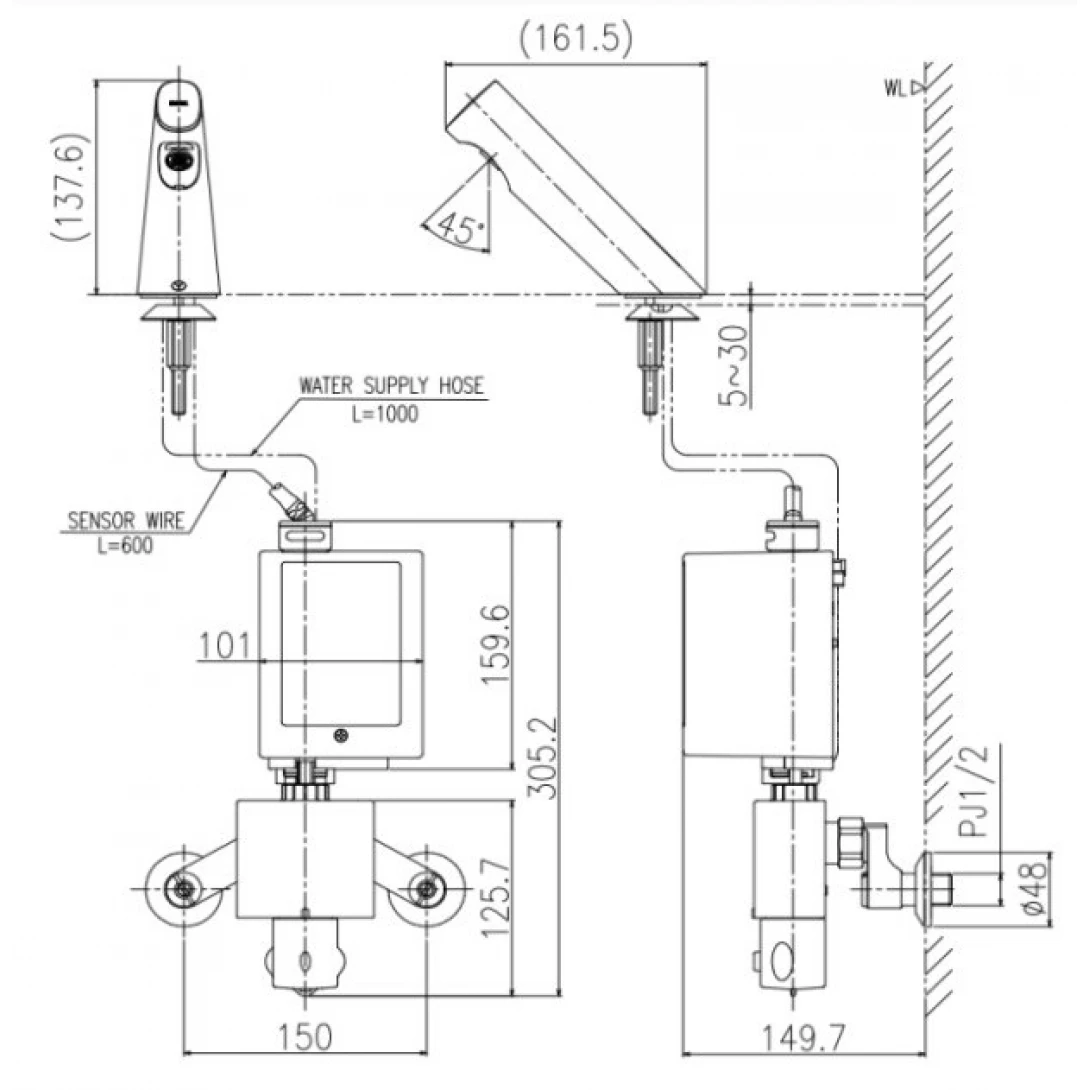 voi-cam-ung-inax-amv-300k-nong-lanh