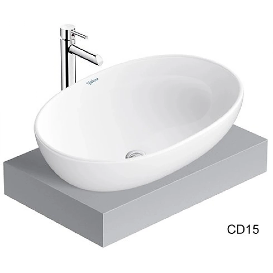 [HÀNG TRƯNG BÀY] Chậu Rửa Lavabo Viglacera CD15 Đặt Bàn