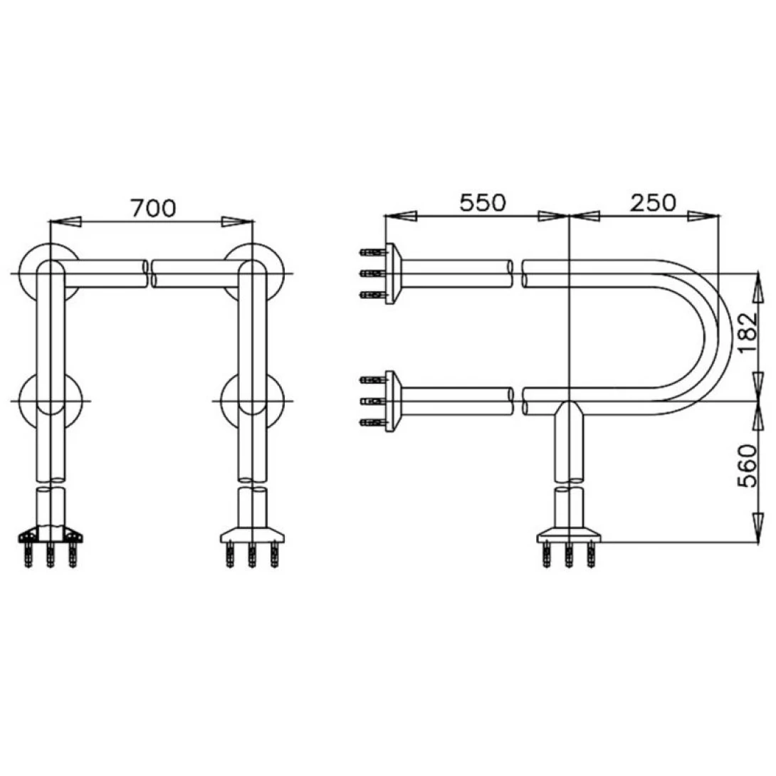 Thanh Tay Vịn Cotto CT796 Inox 304 740x700x800 mm