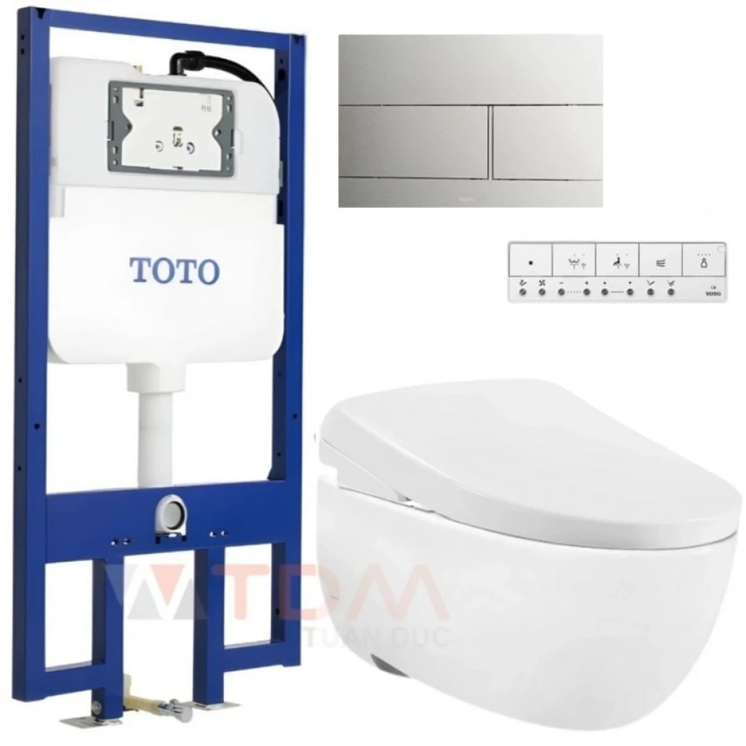 Bồn Cầu TOTO CW812REA#W/TCF47360GAA#NW1/WH172AAT/TCA546/MB171M#SS Tự Xả Nước