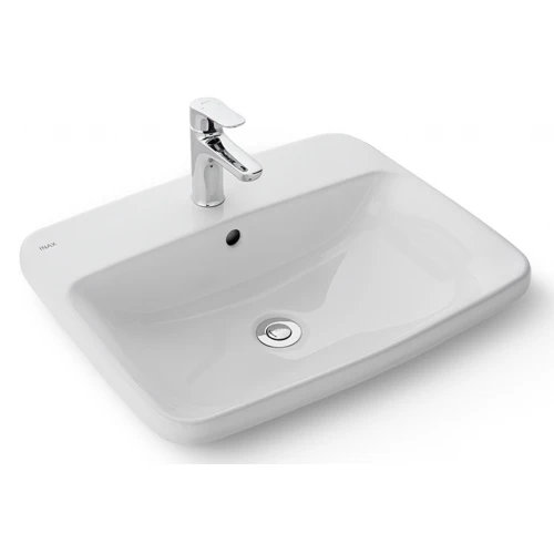 Chậu rửa mặt lavabo Inax L-2398V (L2398V) dương vành 580x515 mm