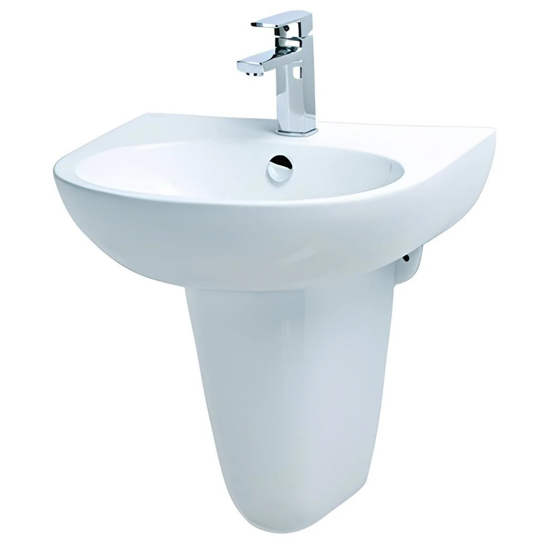 Chậu Lavabo Caesar Chân Ngắn L2152/P2443 Treo Tường chau-lavabo-caesar-chan-ngan-l2152-p2443-treo-tuong