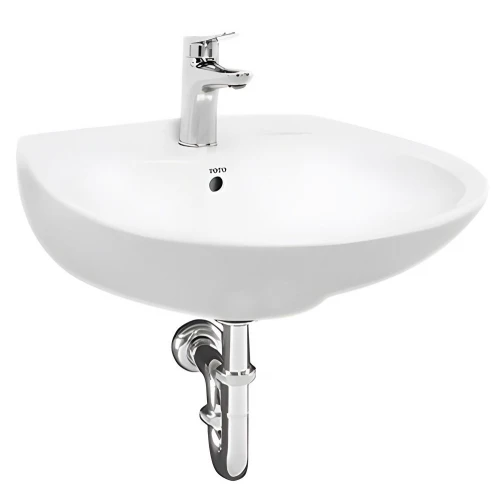 Chậu rửa mặt lavabo TOTO LT300C treo tường không chân 430x500 - Tuấn Đức