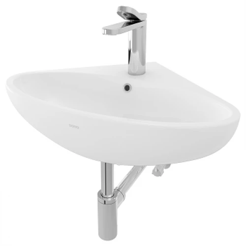 Chậu rửa mặt lavabo TOTO LW815CJW/F góc treo tường 605x510mm