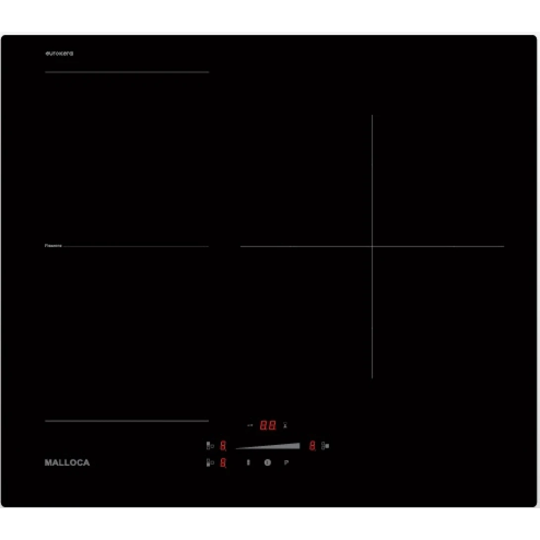 Bếp Từ Malloca MI 593 FZ Mặt Kính Đen 3 Vùng Nấu 7400W