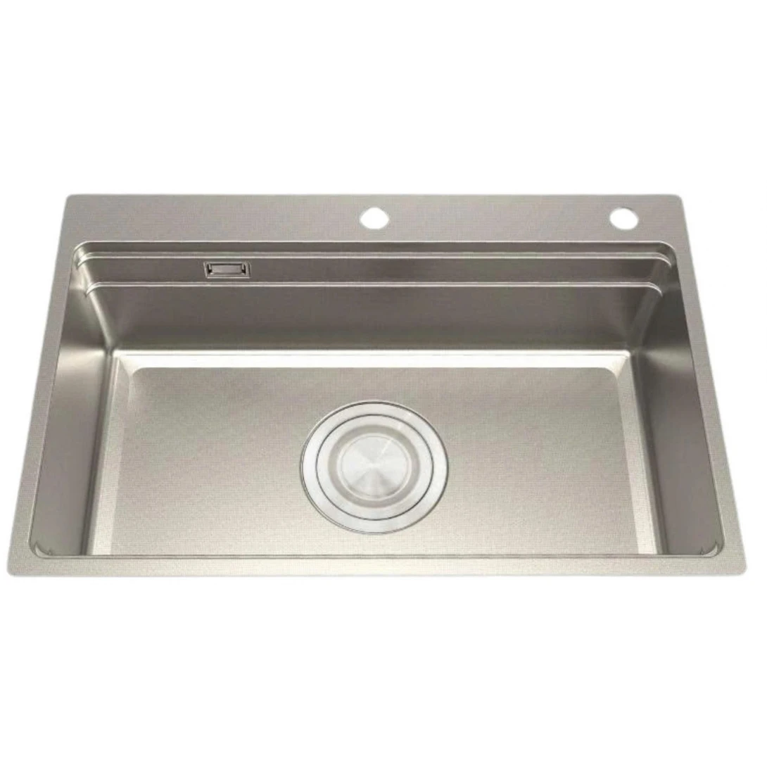 Chậu Rửa Chén Bát Malloca MS 7650 (MS7650) Linen Inox 304 1 Hộc