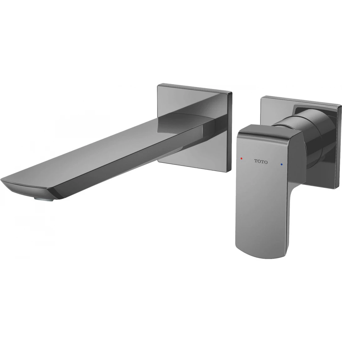 Vòi Lavabo TOTO TLG02311BB#BGP Nóng Lạnh Gắn Tường Màu Xám Than Chì Mờ