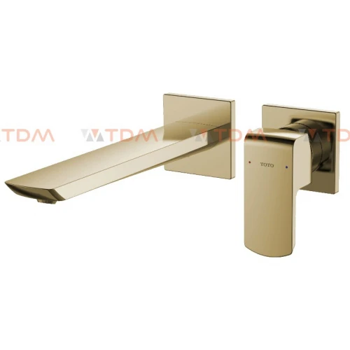 Vòi Lavabo TOTO TLG02311BB#PFG Nóng Lạnh Gắn Tường vàng Pháp Bóng - Tuấn Đức