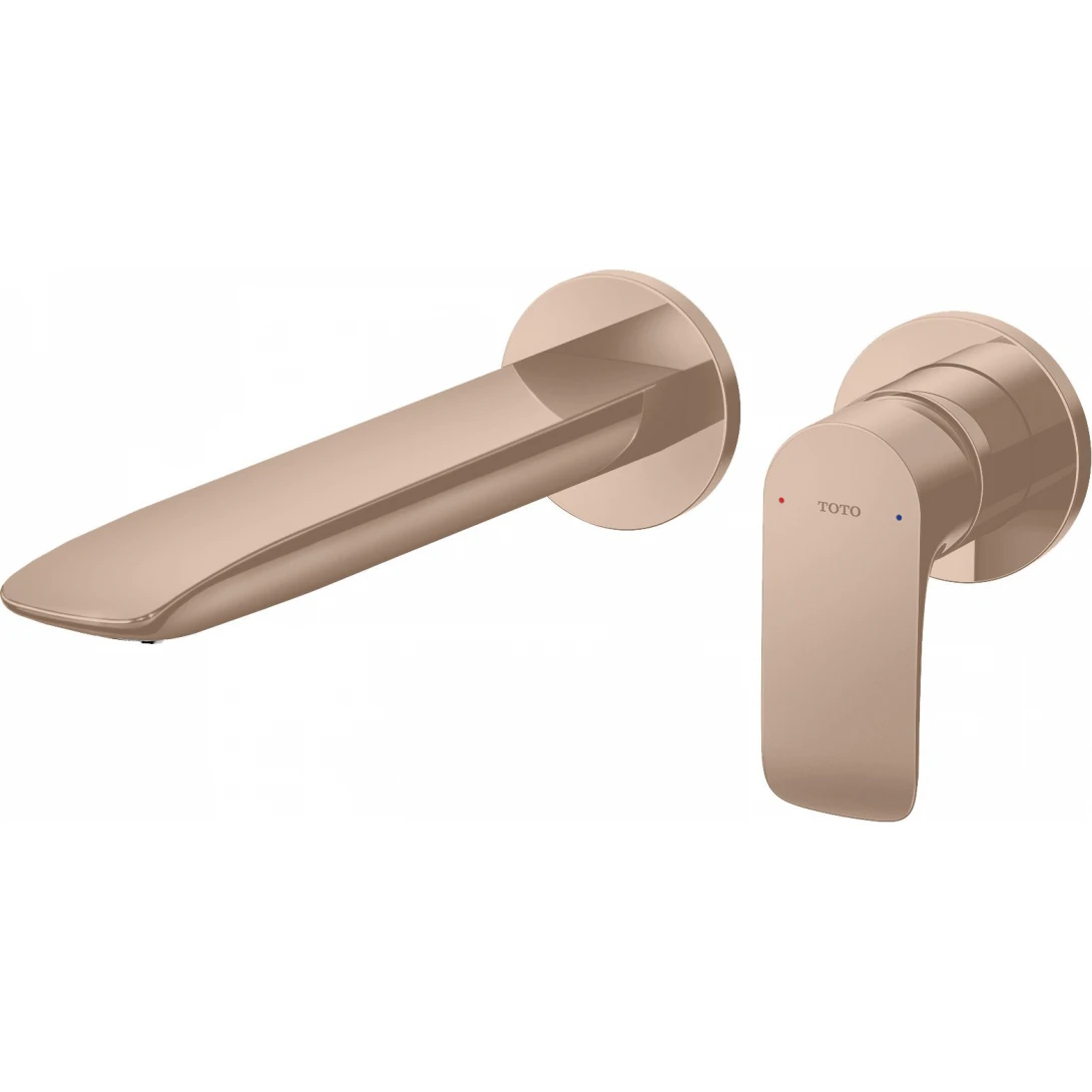 Vòi Lavabo TOTO TLG04310BB#BRG Nóng Lạnh Gắn Tường Màu Vàng Hồng