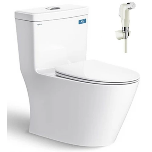 Bồn cầu Viglacera V62 nắp êm V687 tặng VG826 + VG853 bàn cầu 1 khối