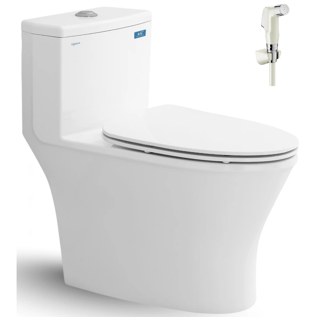 Bồn Cầu Viglacera V803 Nắp Êm 1 Khối + Vòi Xịt VG826