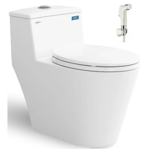 Bồn cầu Viglacera V823 nắp êm bàn cầu 1 khối Vòi xịt VG826