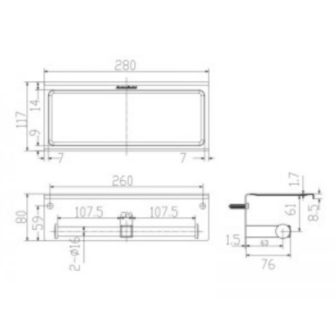 Móc giấy vệ sinh American Standard WF-0499 Concept vuông đôi