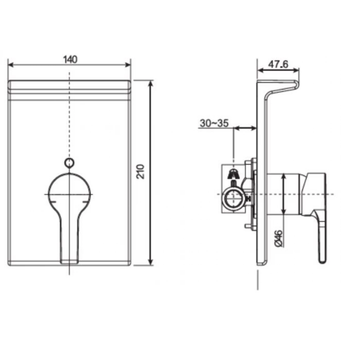 Van Điều Chỉnh American Standard WF-3921 (WF3921) Âm Tường Active