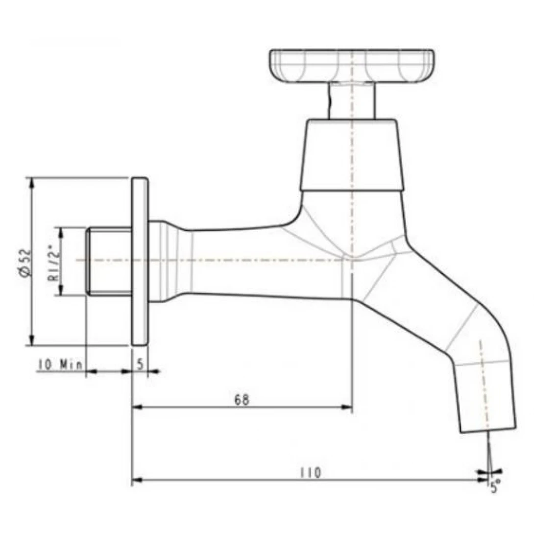 Vòi Gắn Tường American Standard WF-T702 (WFT702) Lạnh Winston