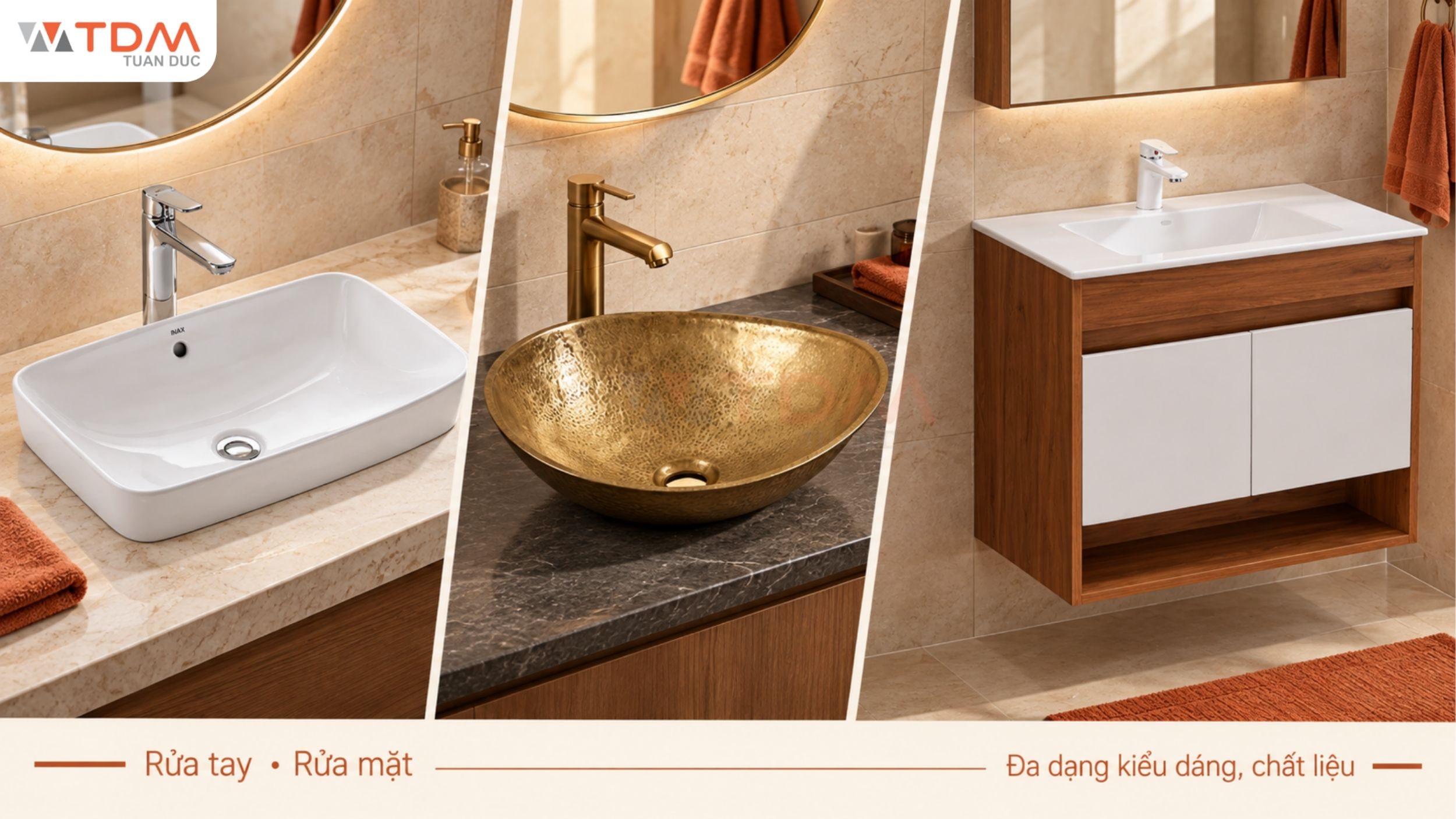 Chậu rửa Lavabo đa dạng kiểu dáng mẫu mã phổ biến hiện nay