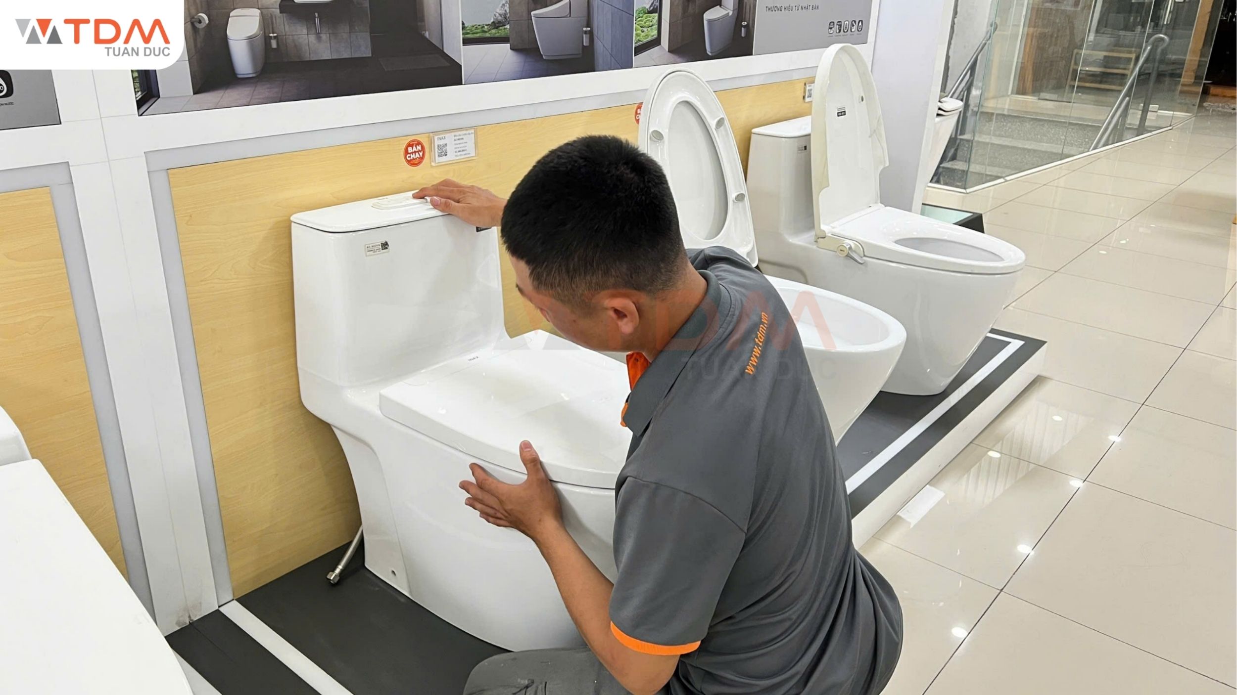 Dịch vụ hỗ trợ lắp đặt bàn cầu 1 khối INAX chuyên nghiệp toàn quốc