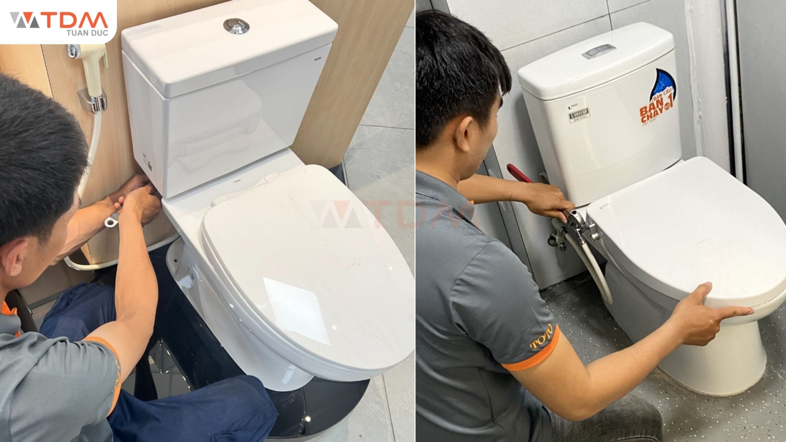 Dịch vụ hỗ trợ lắp đặt bồn cầu 2 khối chính hãng trên toàn quốc