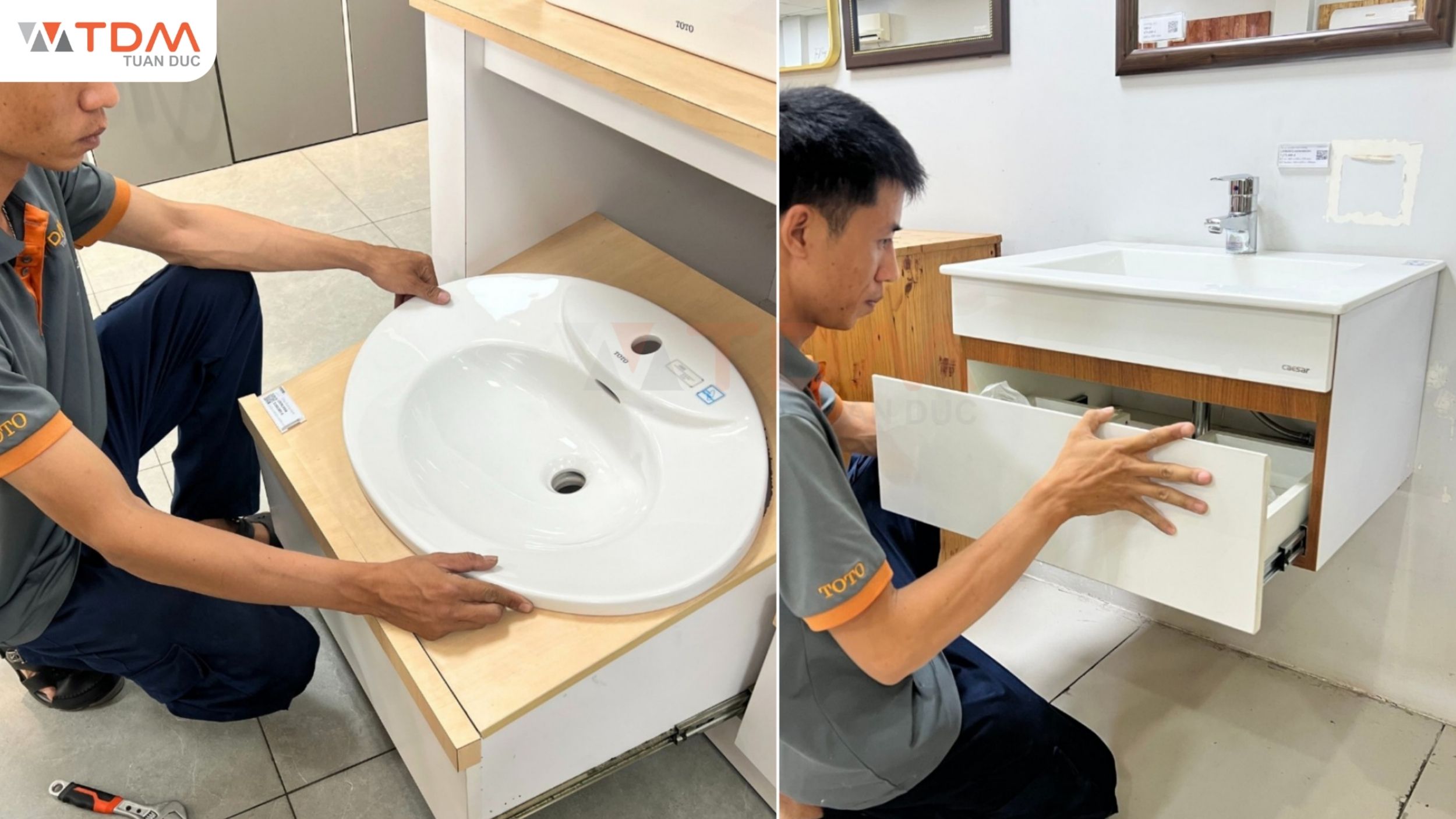 TDM Tuấn Đức hỗ trợ lắp đặt chậu rửa lavabo trên toàn quốc