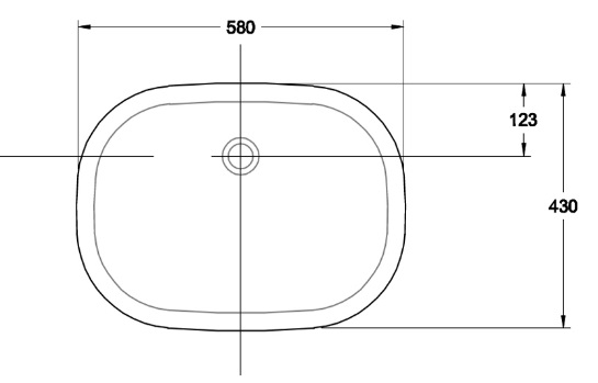 Bản vẽ kích thước chậu lavabo American 0458 WT