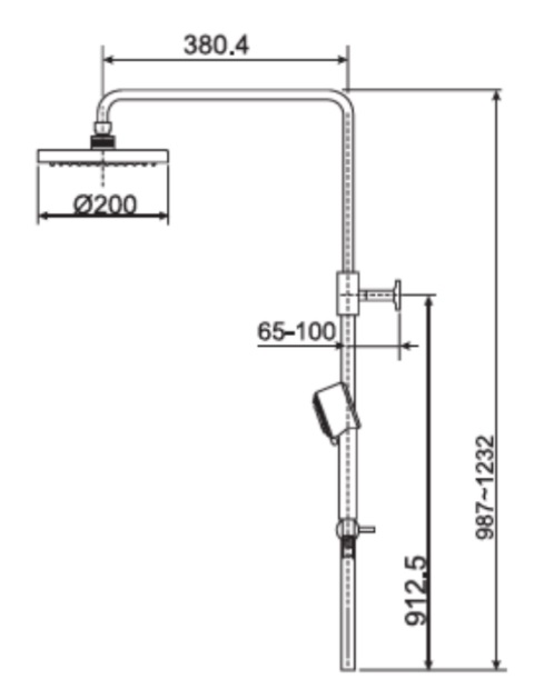 Bộ phụ kiện sen cây American Standard A-6110.978.904 nóng lạnh tắm đứng - Tuấn Đức