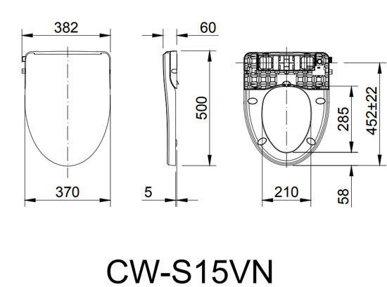 nắp rửa cơ Inax CW-S15VN