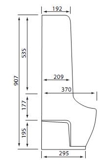 Bản vẻ bồn tiểu nam BS604