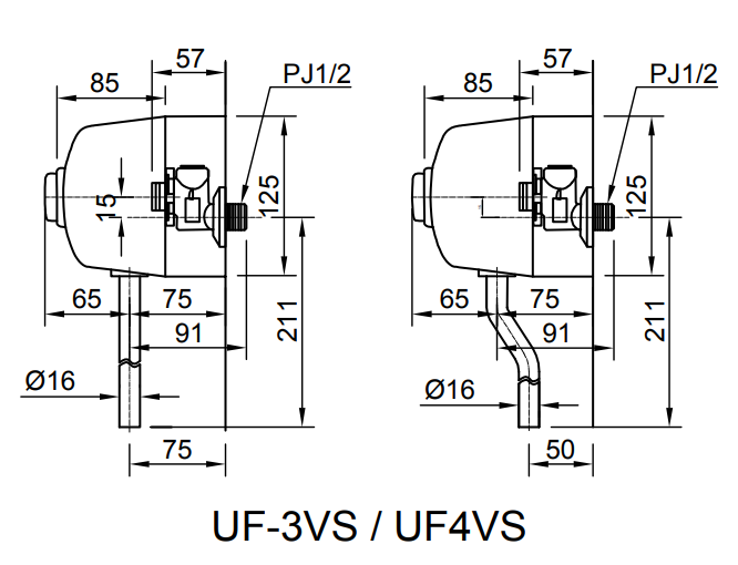 Thông số kỹ thuật van xả tiểu nam INAX UF-4VS