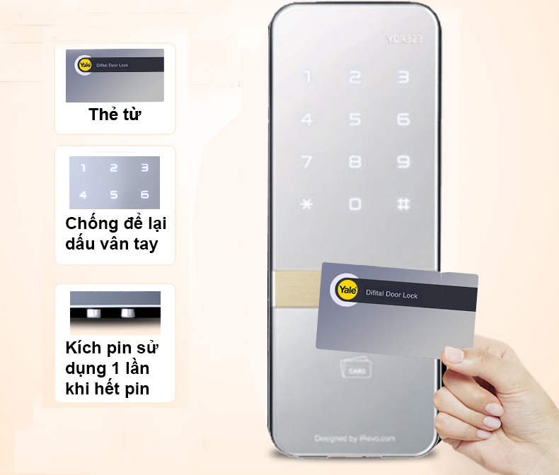 Chi tiết sản phẩm khóa Yale YDR323