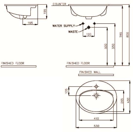 Bản vẽ lavabo Nahm SVW27105310N01 Dương Vành