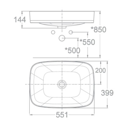 Bản vẽ kỹ thuật chậu rửa mặt American WP0628