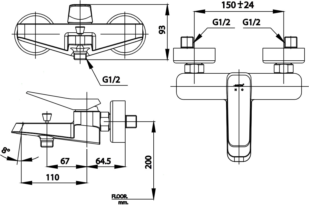 củ sen, củ sen giá rẻ, củ sen nhiệt độ, củ sen tắm, củ sen COTTO, củ sen cao cấp, COTTO CT2305A Xposh