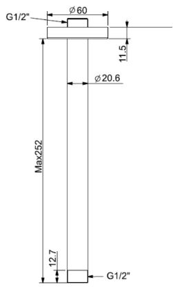 Bản vẽ tay sen FFAS9908 American