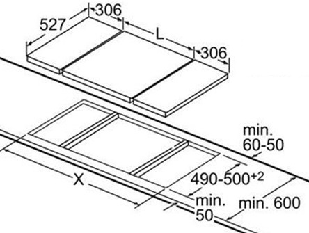 Bản vẽ bếp nướng Bosch PKY475FB1E 