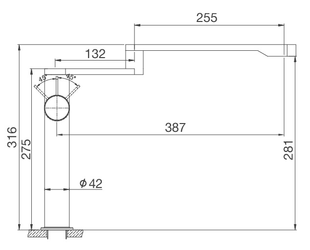 Bản vẽ vòi bếp K060-S Malloca nóng lạnh