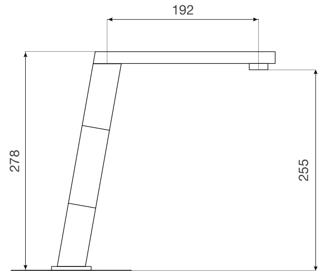 Bản vẽ vòi bếp K131CR Malloca nóng lạnh