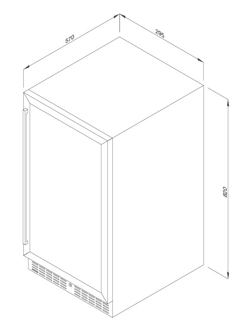 Tủ rượu Malloca MWC-20BG lắp âm tủ hoặc độc lập 50L - Tuấn Đức