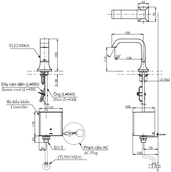 vòi sen, vòi lavabo, vòi lavabo cảm ứng, vòi lavabo giá rẻ, vòi lavabo cao cấp, vòi lavabo đẹp, vòi lavabo lâm đồng, vòi lavabo đồng nai, vòi lavabo đăk nông, vòi lavabo vũng tàu, vòi lavabo toto, TOTO TLE21006A