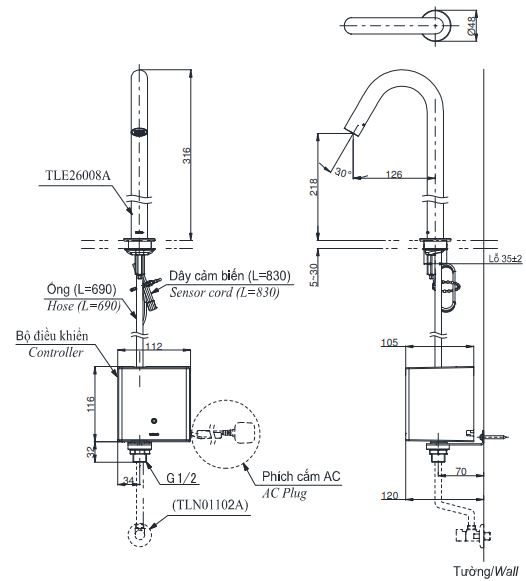 vòi sen, vòi lavabo, vòi lavabo cảm ứng, vòi lavabo giá rẻ, vòi lavabo cao cấp, vòi lavabo đẹp, vòi lavabo lâm đồng, vòi lavabo đồng nai, vòi lavabo đăk nông, vòi lavabo vũng tàu, vòi lavabo toto, TOTO TLE26008A