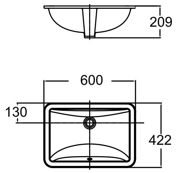 Bản vẽ kích thước lavabo rửa mặt 0459WT American