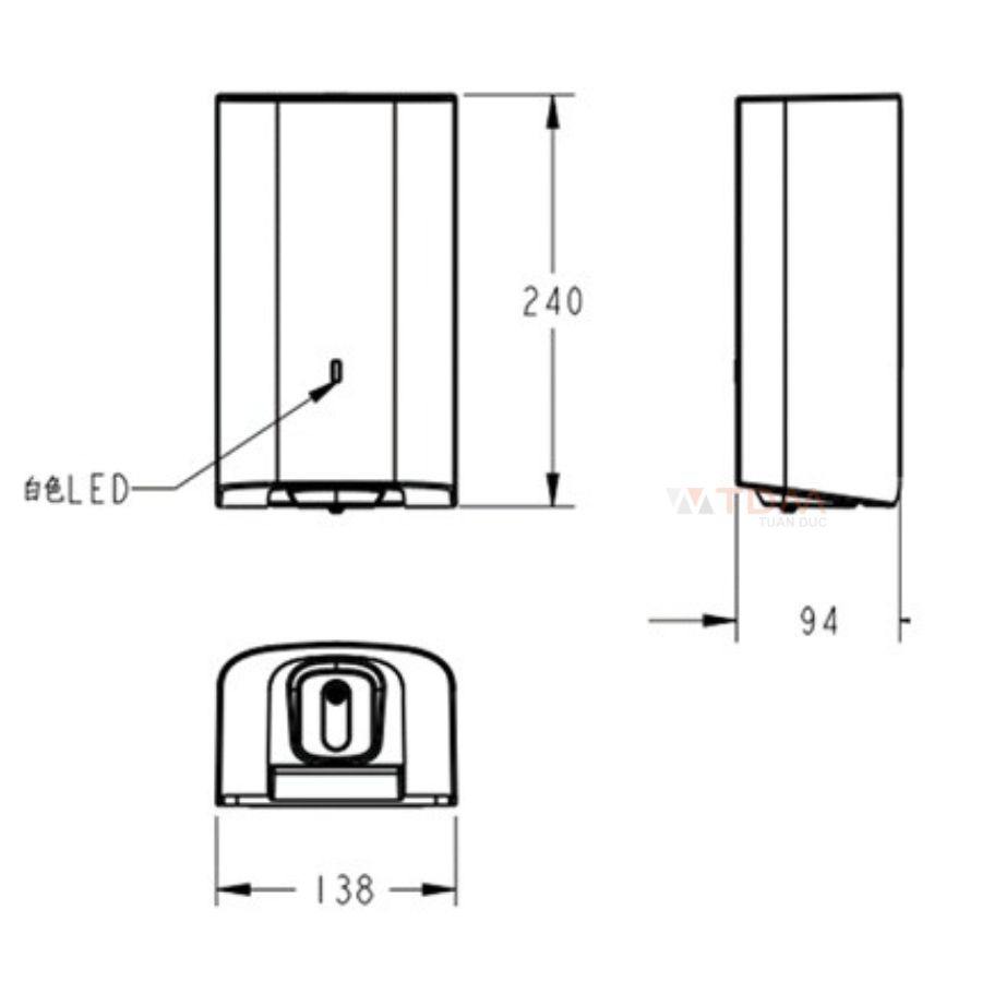 ​Bảnvẽ kỹ thuật bình đựng xà phòng 1072689990 American Standard