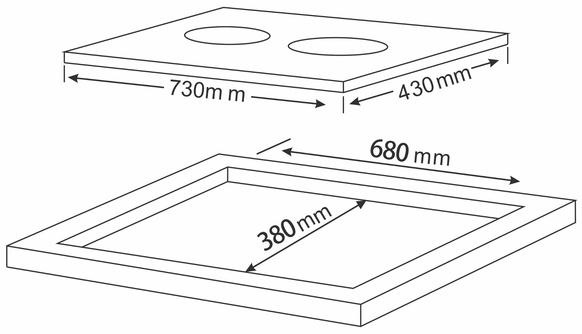Bản vẽ bếp TEKA IBC7320D 112510041 2 vùng nấu từ